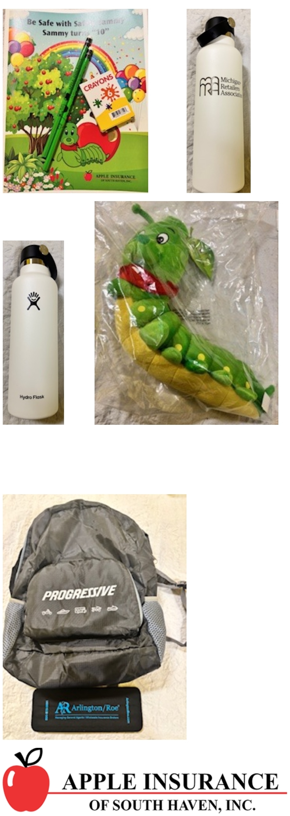 Childrens book with stuffed animal and water bottle with grey backpack.jpg